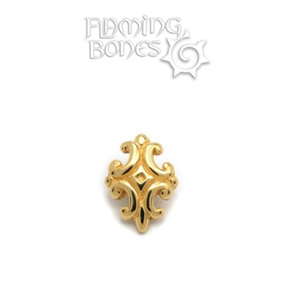 Nouveau 4 - 14g Threaded Ends in 18k Gold Plating