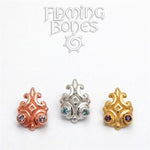 Nouveau 4 - 14g Threaded Ends with Faceted Gems in 18k Gold Plating