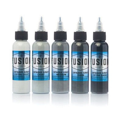 Opaque Gray 5 Pack - Fusion Tattoo Ink