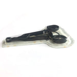P-Clamp Box of 30 Disposable Black Plastic Piercing Forceps - Pre-Sterile Forester - Open Round