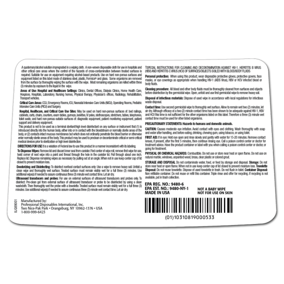 PDI Sani-Cloth Plus - Red Top - Low Alcohol Content