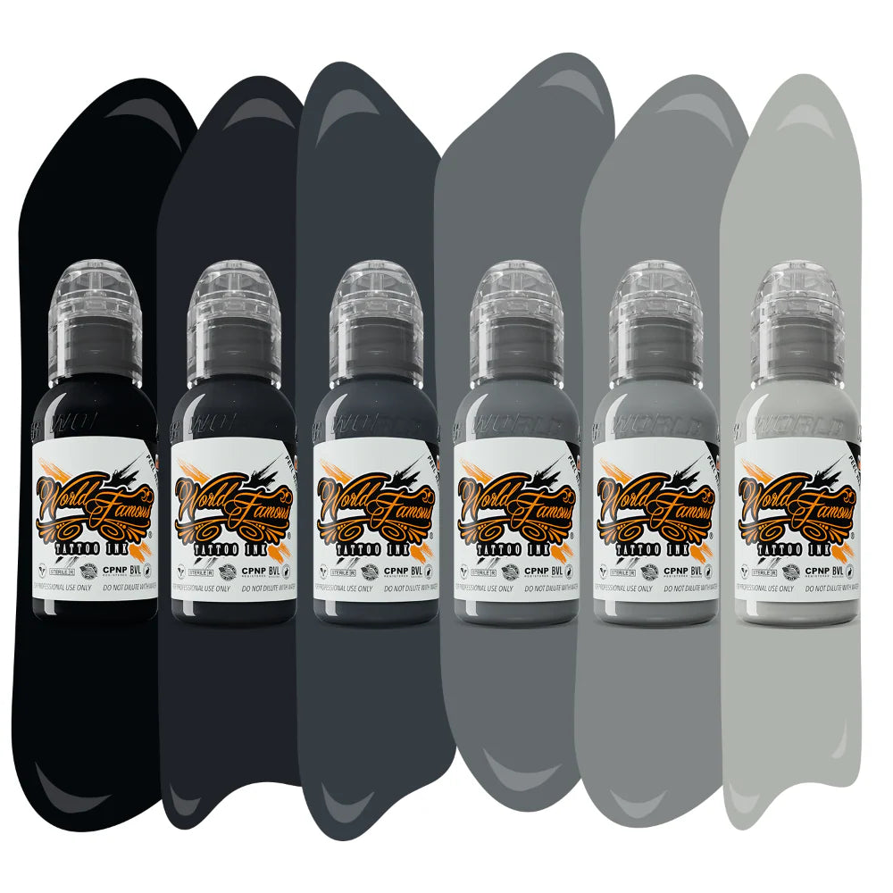 World Famous Tattoo Ink Set - Mono Chromatic Set