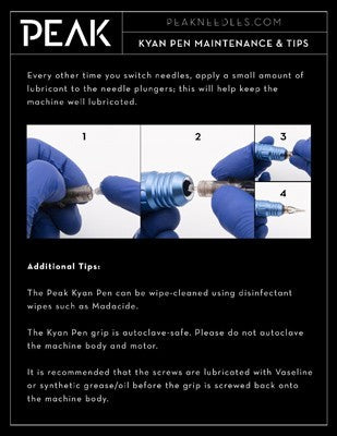 Peak Kyan Pen Rotary Tattoo Machine - Blue