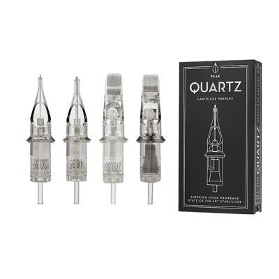Peak Needles - Quartz - Box of 20 HOLLOW LINER Cartridge Tattoo Needles with Membrane