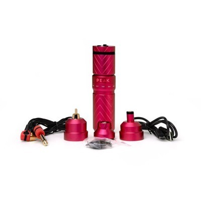 Peak Solice Pro - Adjustable Stroke Wireless Pen Tattoo Machine - Red