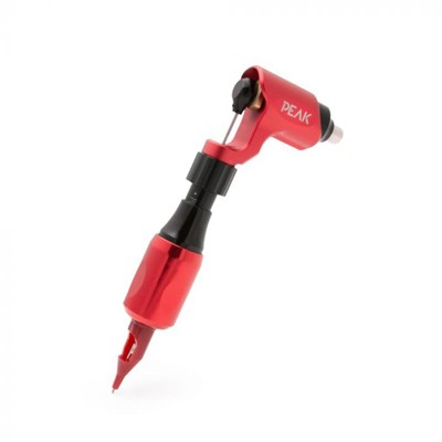 Peak Tanza Rotary Tattoo Machine and Axi Grip Set in Red