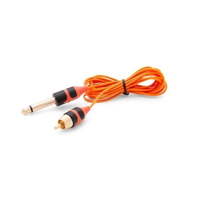 Peak Ultra RCA Cord - 6 1/2’ Straight Orange/Black