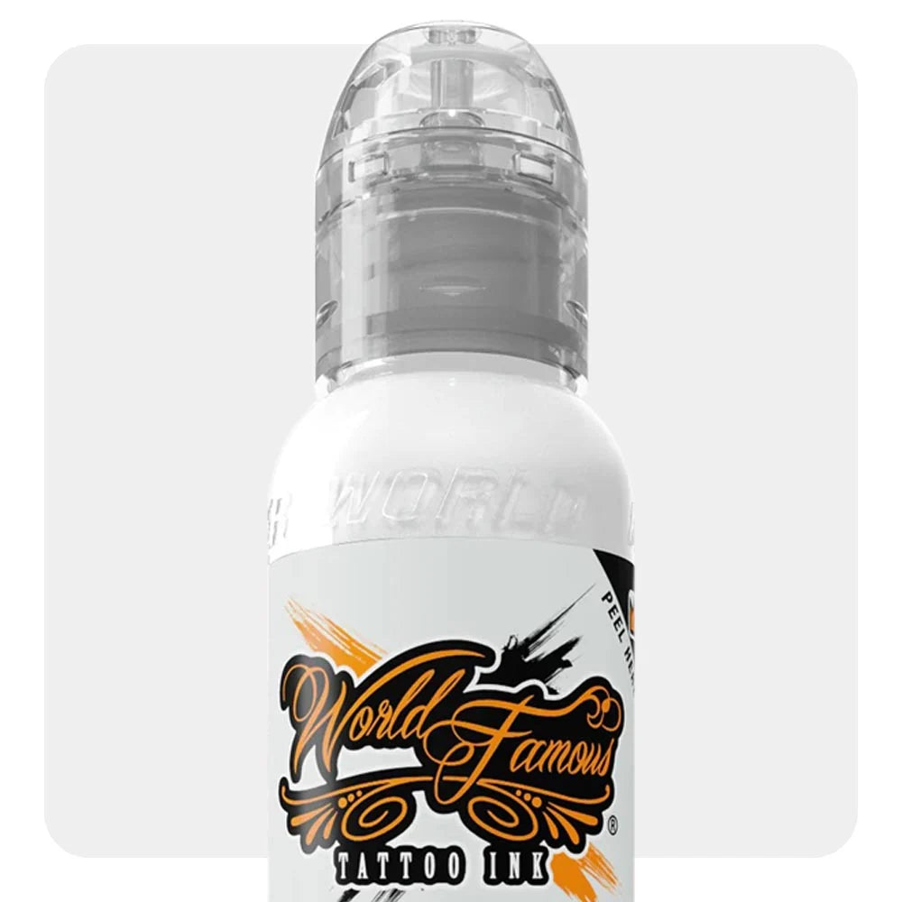 World Famous Tattoo Ink —  Pink Ribbon Portrait White 1oz