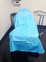 BLUE Saferly 1-Ply Drape Sheets - 40" x 60" - Case of 100