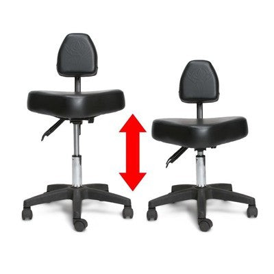Precision Professional Tattoo Stool - Black and Silver