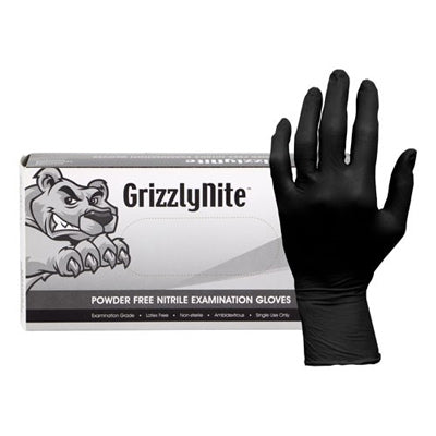 ProWorks Grizzlynite Black Nitrile Exam Gloves - 5 mil