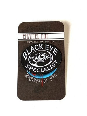 Razorblade Enamel Pin - Black Eye Specialist