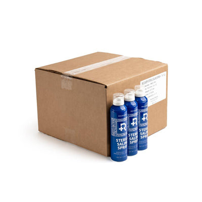 Case of 36 Recovery STERILE Saline Wash Solution Spray - 7.4oz Cans