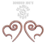 Rose Gold Plated "Whirlwind Heart" Spirals