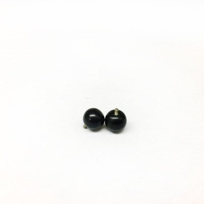 Russian Jet (Lignite) Black Threaded End Ball for Internally Threaded Body Jewelry
