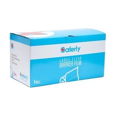 Saferly Clear Barrier Film - One Roll of 1200 Sheets - 10" x 6"