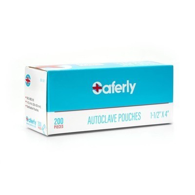 Saferly Sterile Pouches - 1-1/2" x 4" - Box of 200