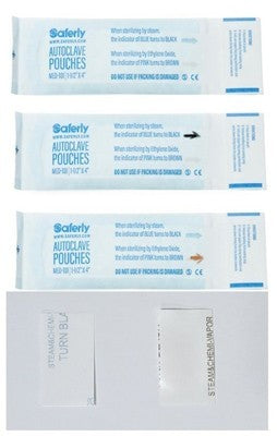 Saferly Sterile Pouches - 1-1/2" x 4" - Box of 200