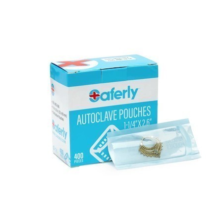Saferly Sterile Heat Seal Pouches - 1.25" x 2.6" - Box of 400