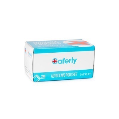 Saferly Sterile Pouches - 2-1/4" x 2-3/4" - Box of 200