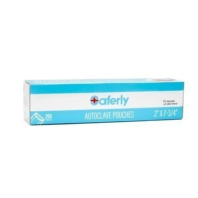 Saferly Sterile Pouches - 2" x 7-3/4" - Box of 200