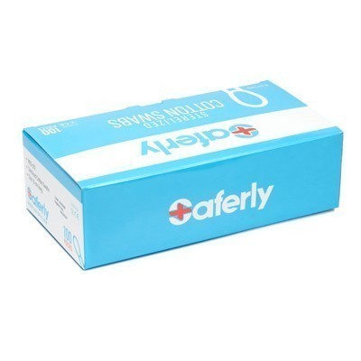 Saferly Sterilized Cotton Swabs - Box of 100