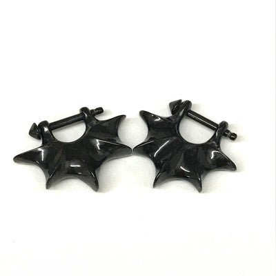Scalloped Stirrups in Black Water Buffalo Horn