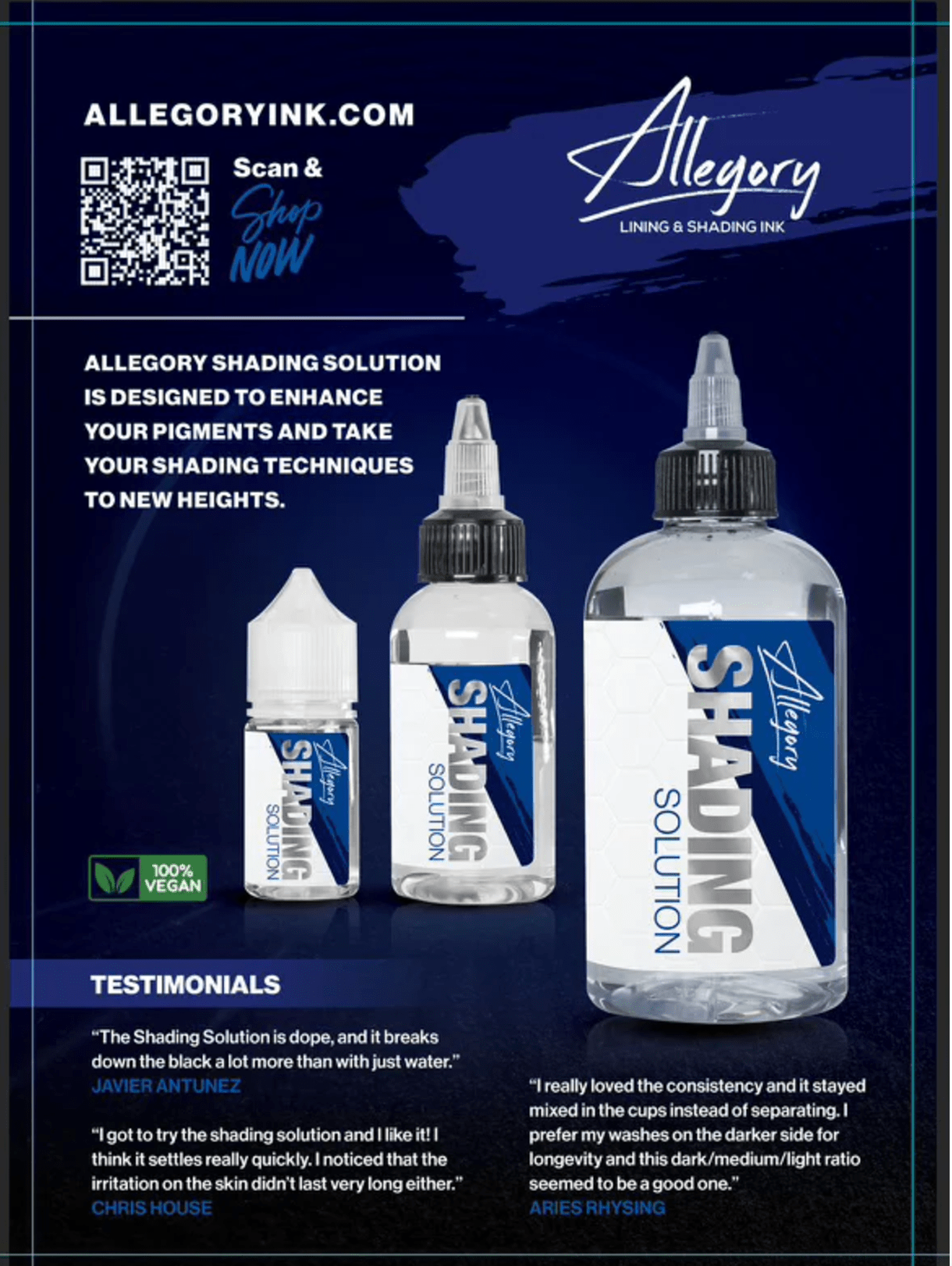 Shading Solution — Allegory Premium Tattoo Ink — Pick Size