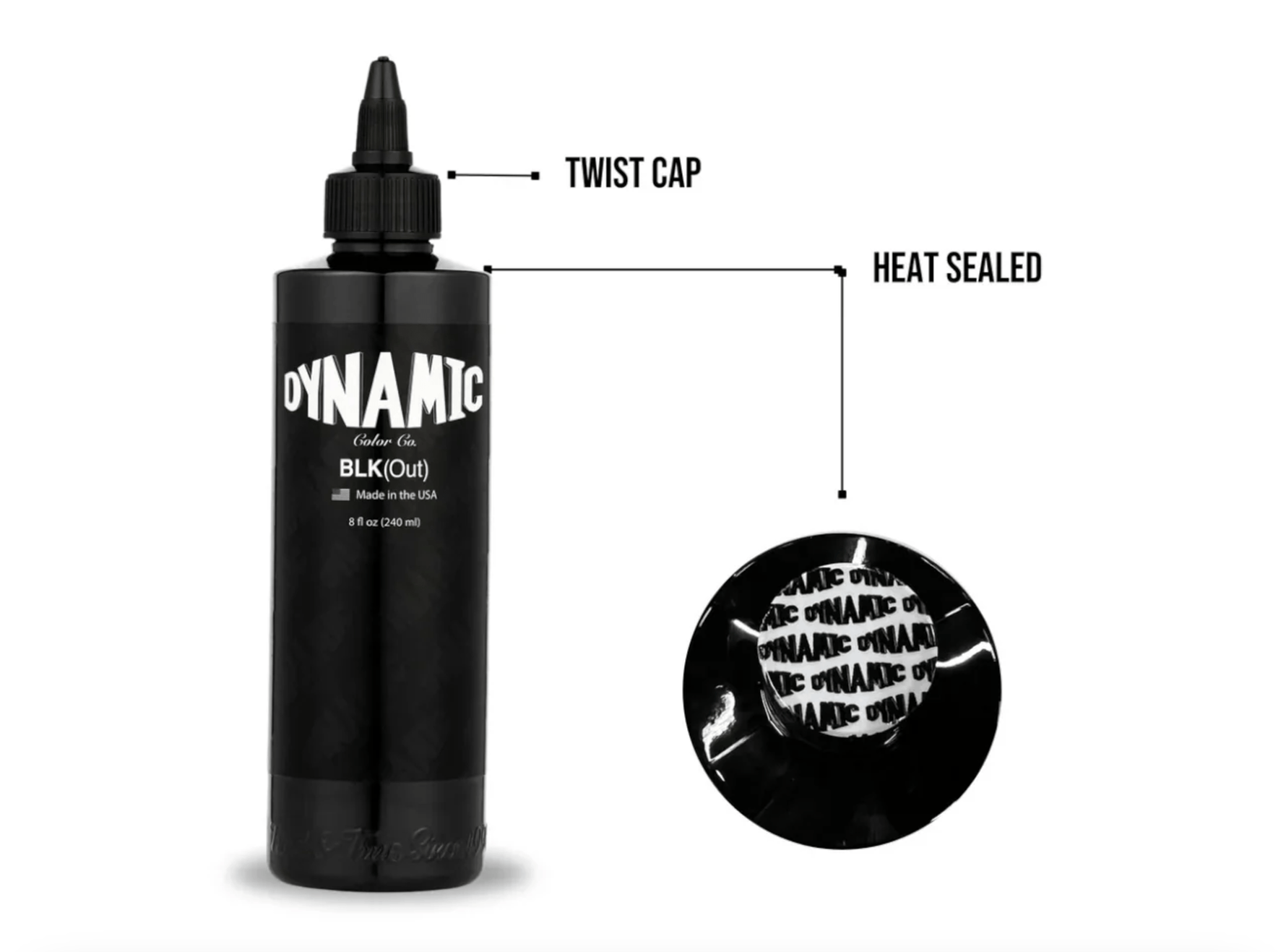 BLKout — Dynamic Tattoo Ink — 8oz Bottle