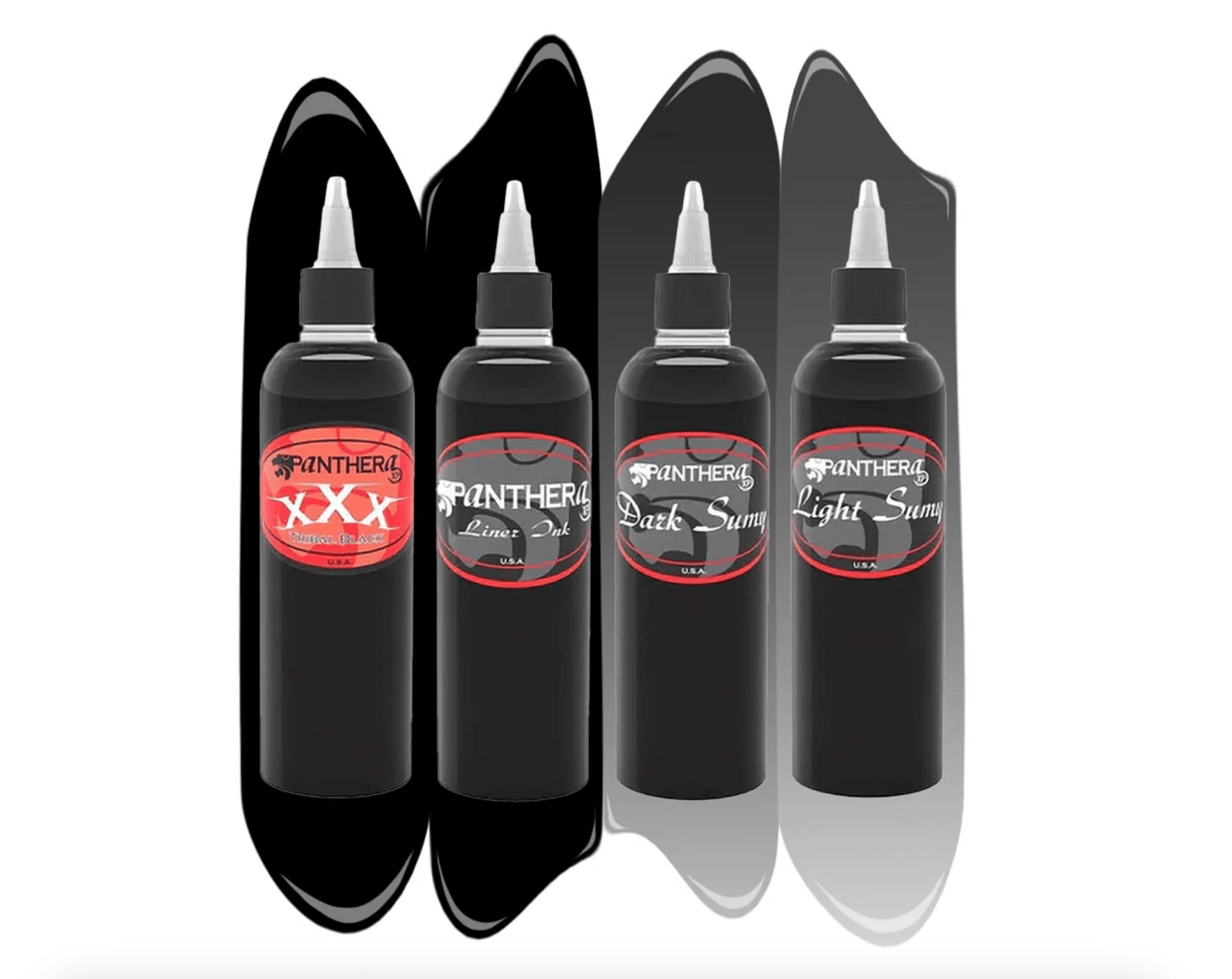 4 Bottle Kit of Panthera Tattoo Ink 5oz Bottles