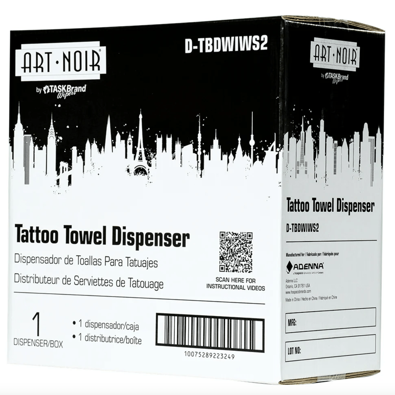 Art Noir Tattoo Towel Wall Dispenser