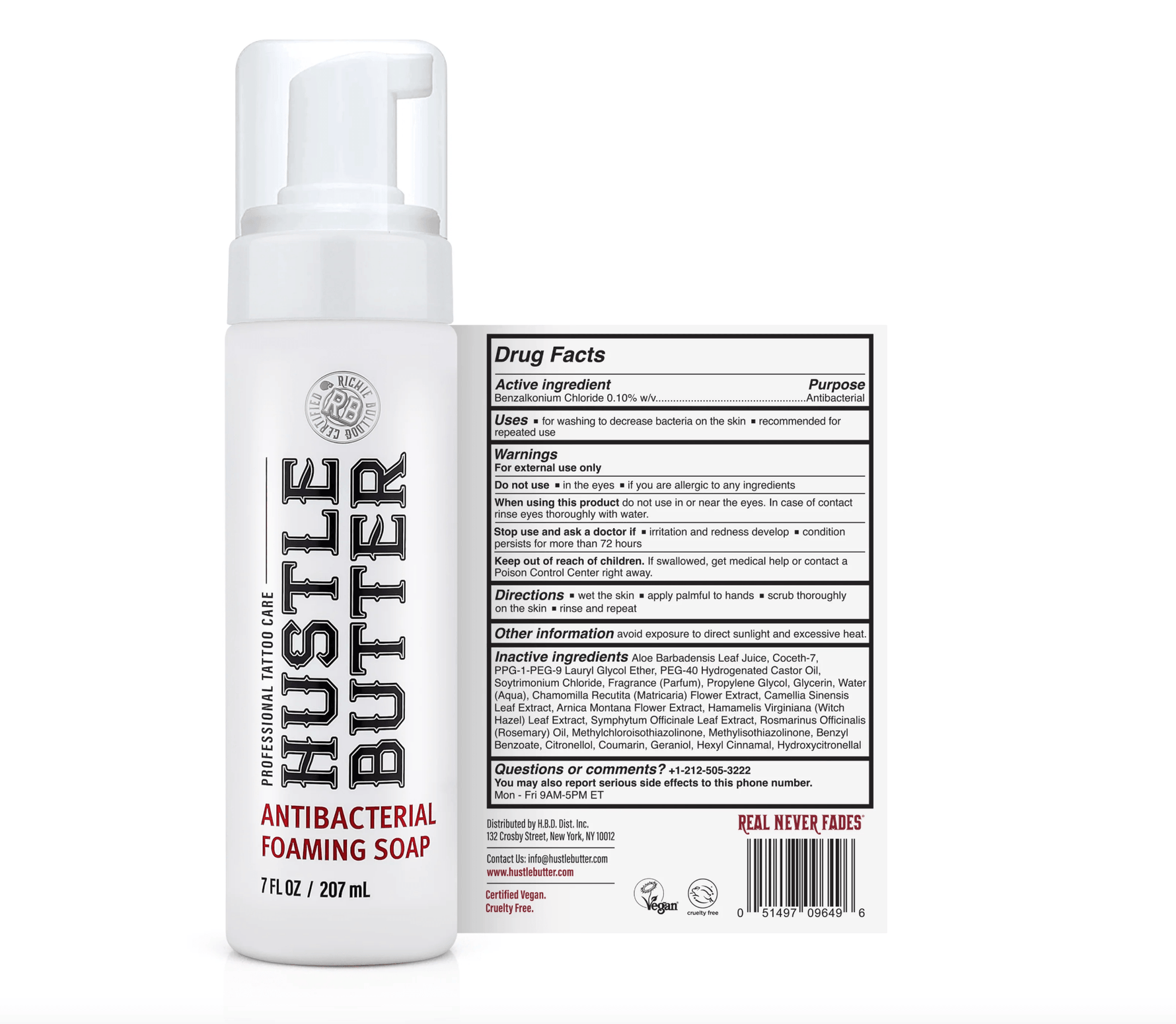 Hustle Bubbles Deluxe Foamer Antimicrobial Soap — 7oz — Single or Case of 12