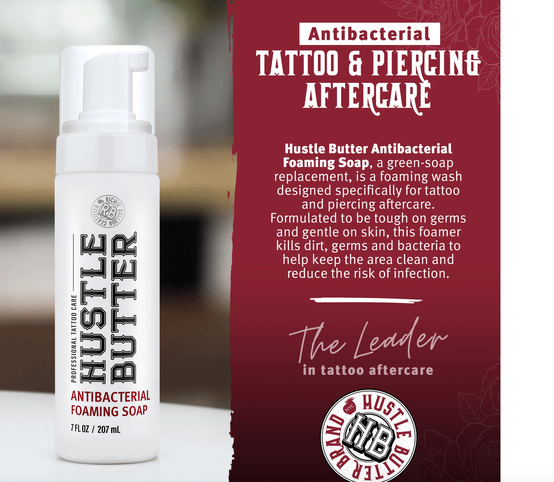 Hustle Bubbles Deluxe Foamer Antimicrobial Soap — 7oz — Single or Case of 12