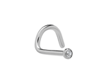 18g Titanium Nostril Screw w/ Martini Bezel-Set Jewel