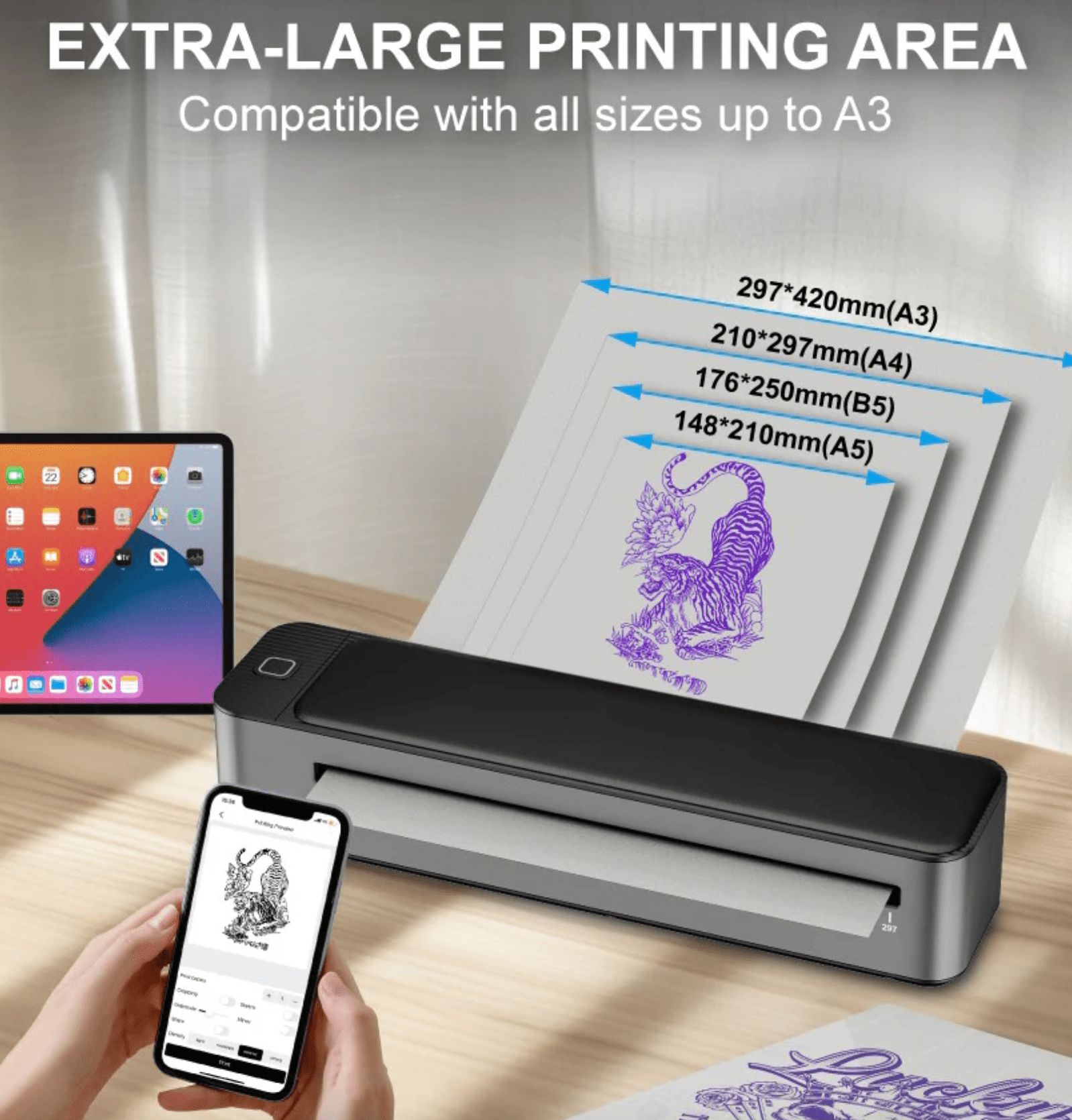 Saferly Bluetooth A3 Stencil Printer
