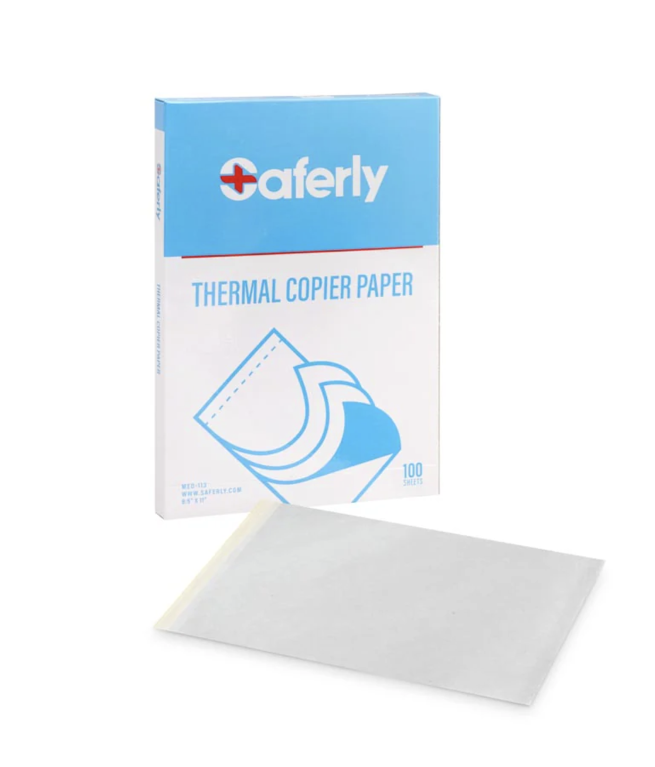 Saferly Tattoo Thermal Image Copier Stencil Paper — 8-1/2" x 11” — 100 Sheets