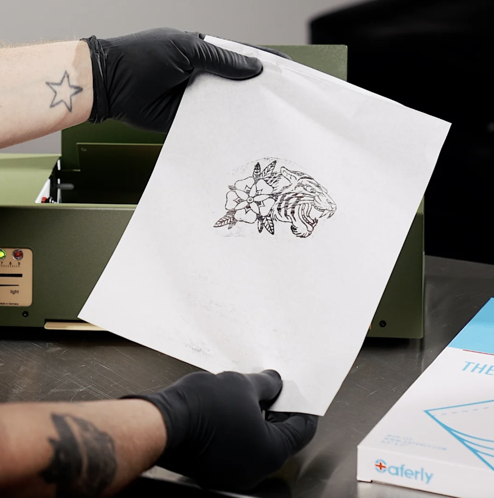 Saferly Tattoo Thermal Image Copier Stencil Paper — 8-1/2" x 11” — 100 Sheets