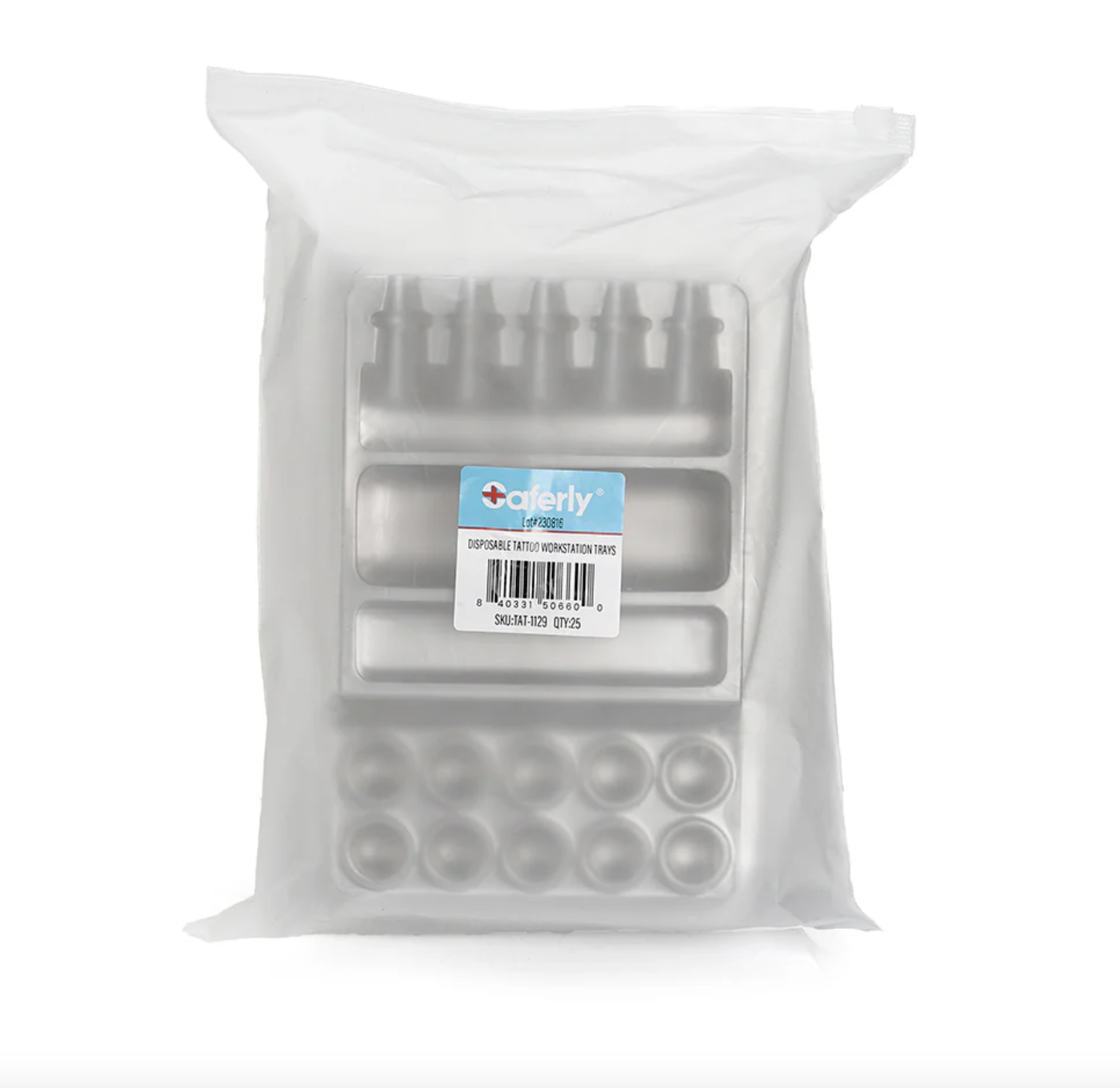 Saferly Disposable Tattoo Workstation Trays — Bag of 25