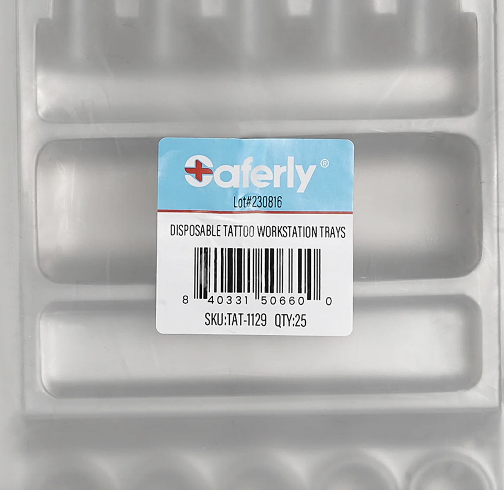 Saferly Disposable Tattoo Workstation Trays — Bag of 25