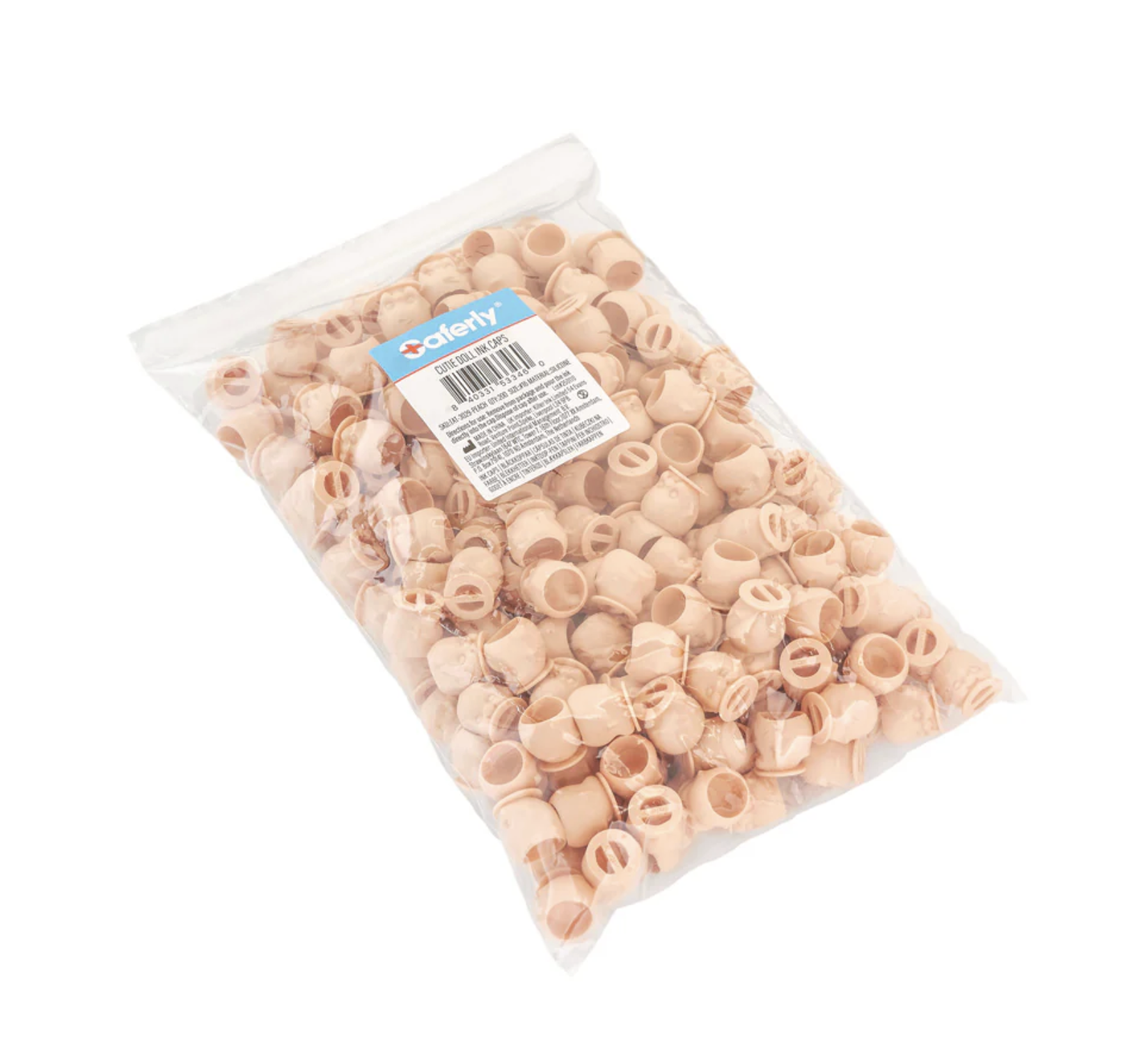 Saferly Cutie Doll Head Silicone Ink Caps —Size #16 (Large) — Bag of 200