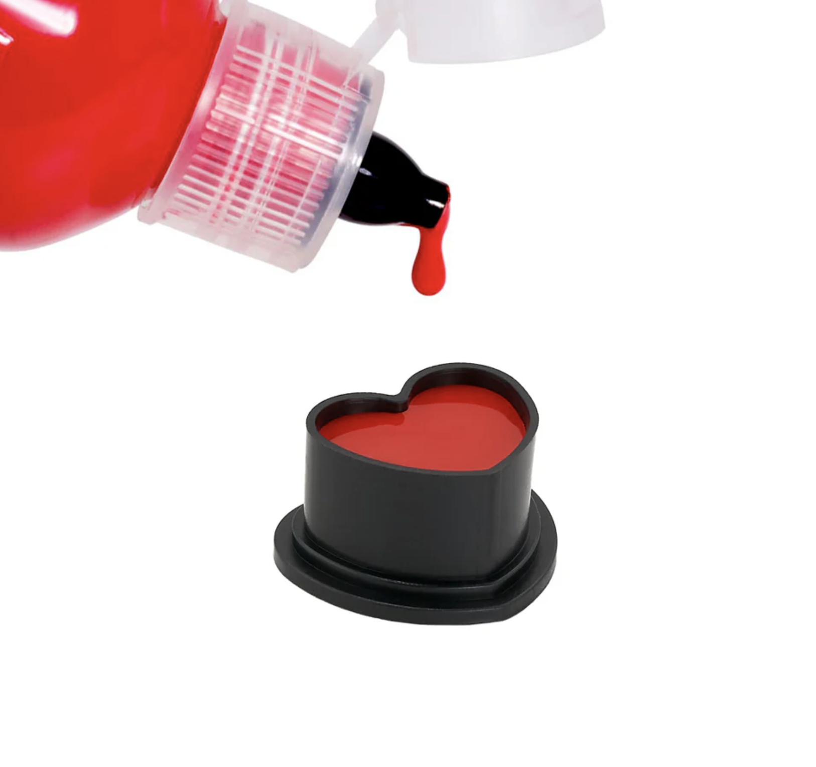Saferly Heart Silicone Ink Caps — Pick Color — Bag of 500 Size #11