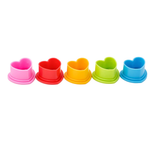 Saferly Heart Silicone Ink Cap — Pick Color — Bag of 500 Size #16