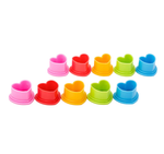 Saferly Heart Silicone Ink Caps — Pick Color — Bag of 500 Size #11