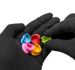Saferly Heart Silicone Ink Caps — Pick Color — Bag of 500 Size #11