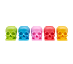 Saferly Skull Silicone Ink Caps —Size #16 — Bag of 200 — Pick Color