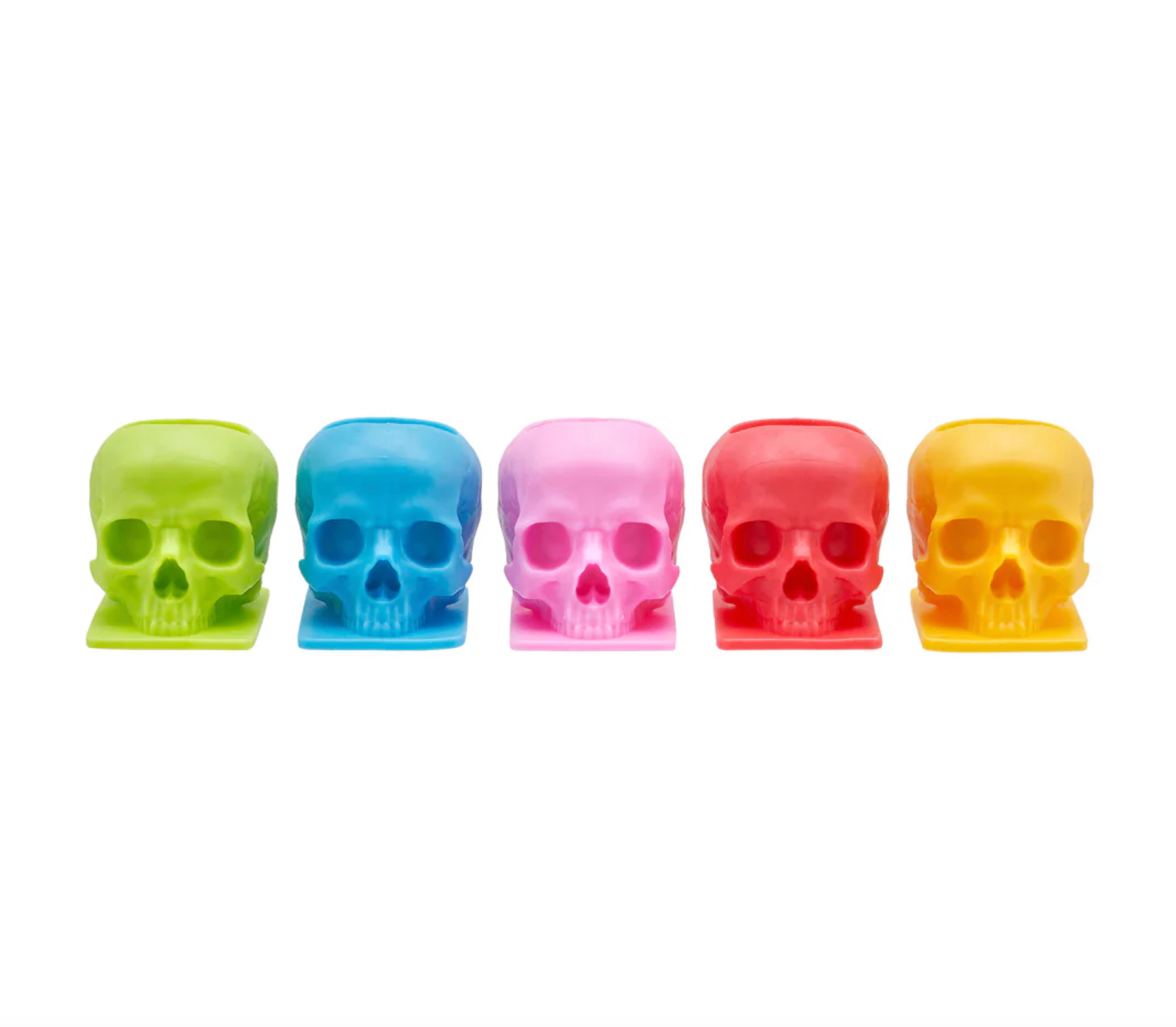 Saferly Skull Silicone Ink Caps —Size #16 — Bag of 200 — Pick Color