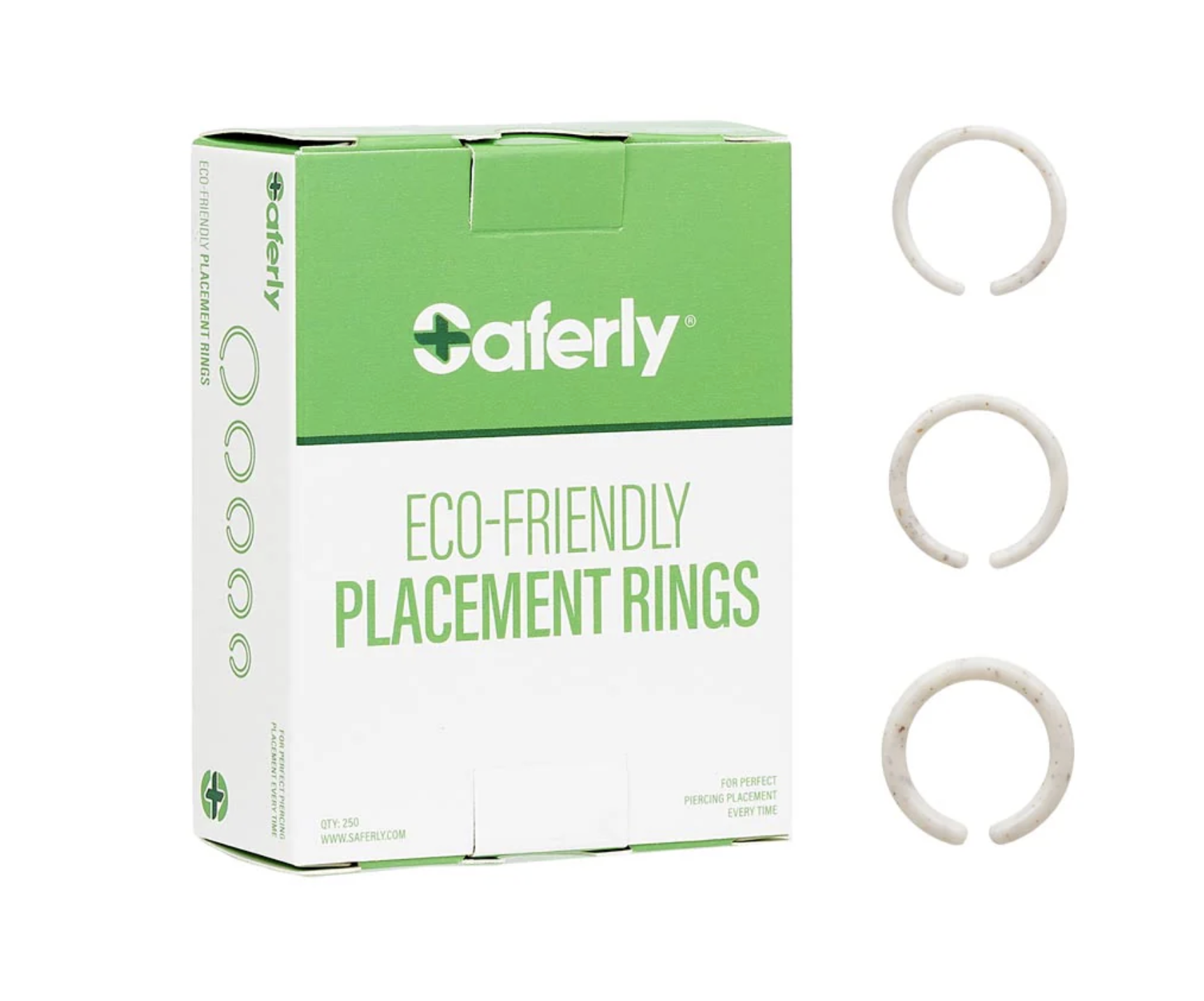 Saferly Biodegradable Placement Rings — Box of 250