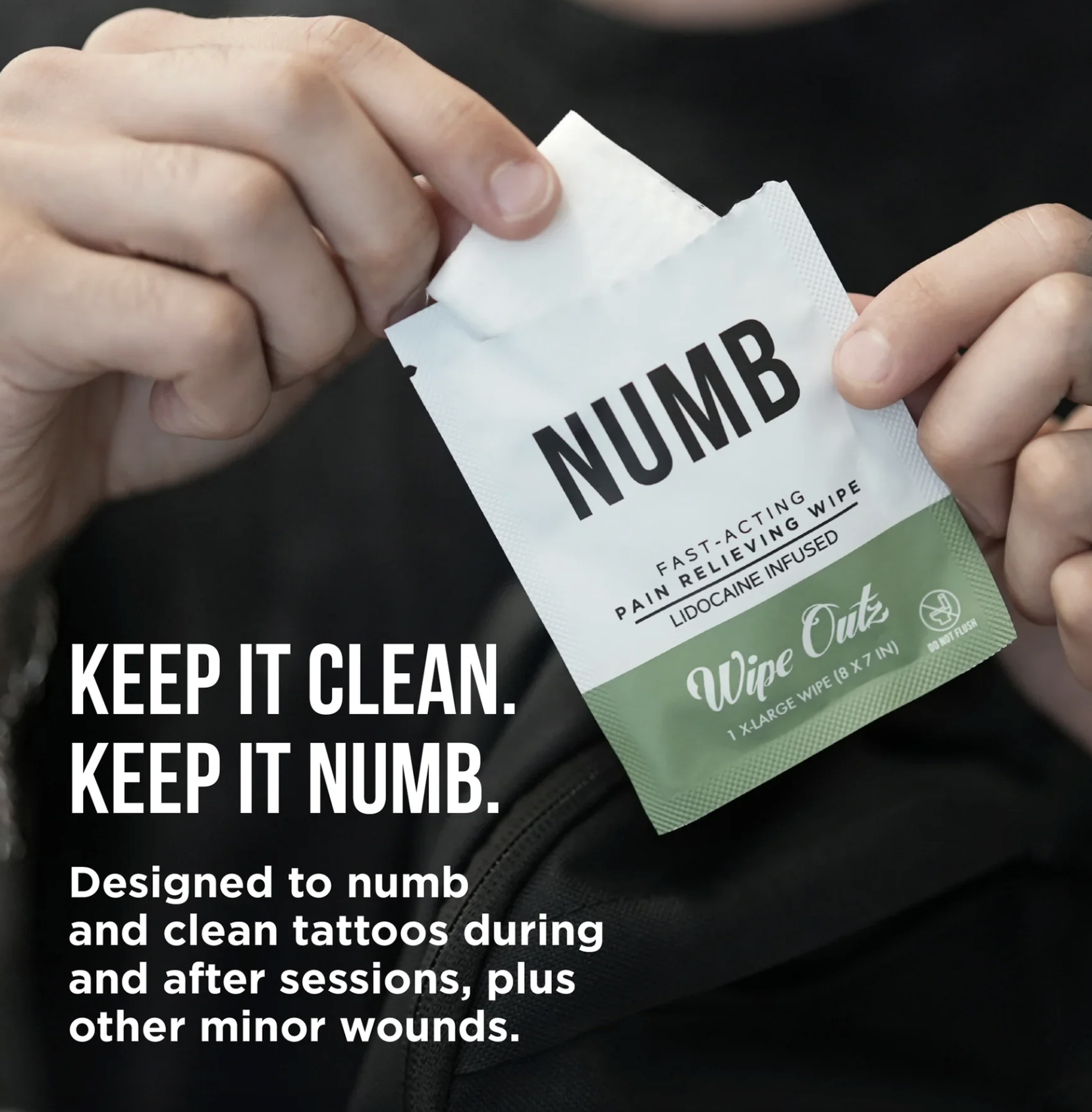 Wipe Outz™ Numbing Tattoo Wipes — Lidocaine Infused