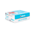 Saferly 20" Clip Cord Sleeves + Machine Bags — Blue — Box of 200