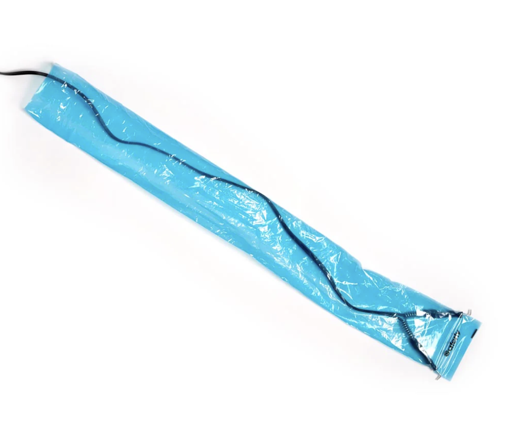 Saferly 20" Clip Cord Sleeves + Machine Bags — Blue — Box of 200